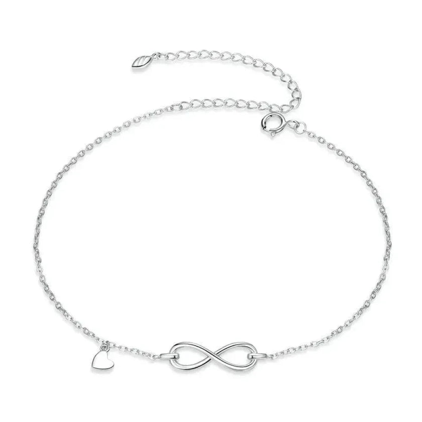 The Endless Summer 925 Sterling Silver Infinity Anklet