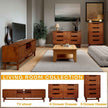 Elara Solid Wood Dresser with 6 Drawers
