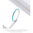 925 Sterling Silver Cz Simulated Diamond Stackable Ring Platinum Plated Eternity Bands For Women