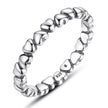 925 Sterling Silver Star & Heart Band Ring