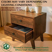 Silvia 2-Drawer Solid Wood Nightstand