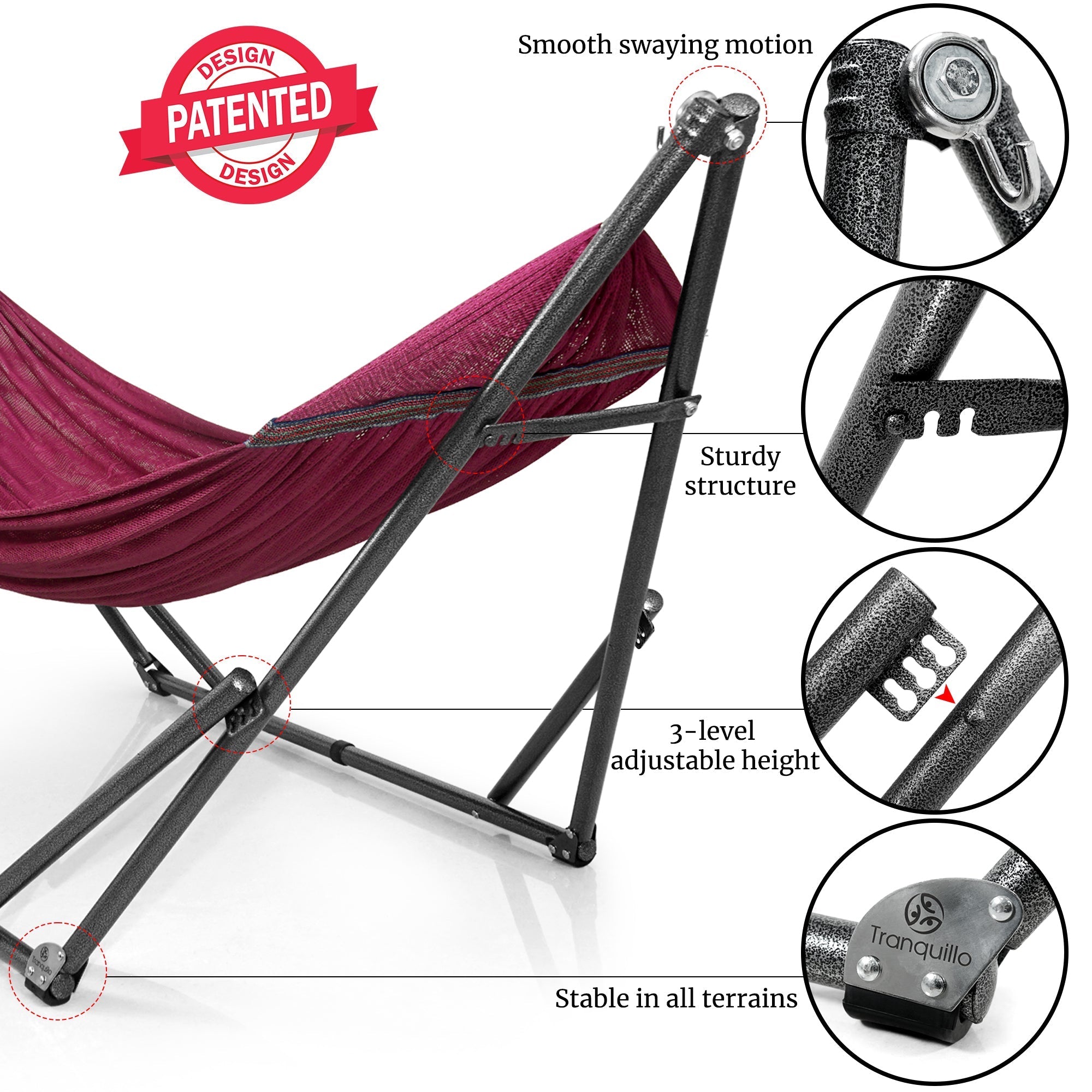 Universal Hammock with Medium Size Stands