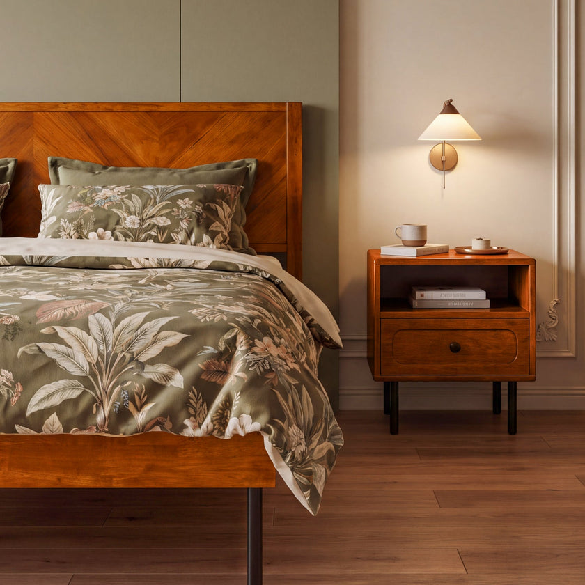 Savana Single Drawer Solid Wood Nightstand