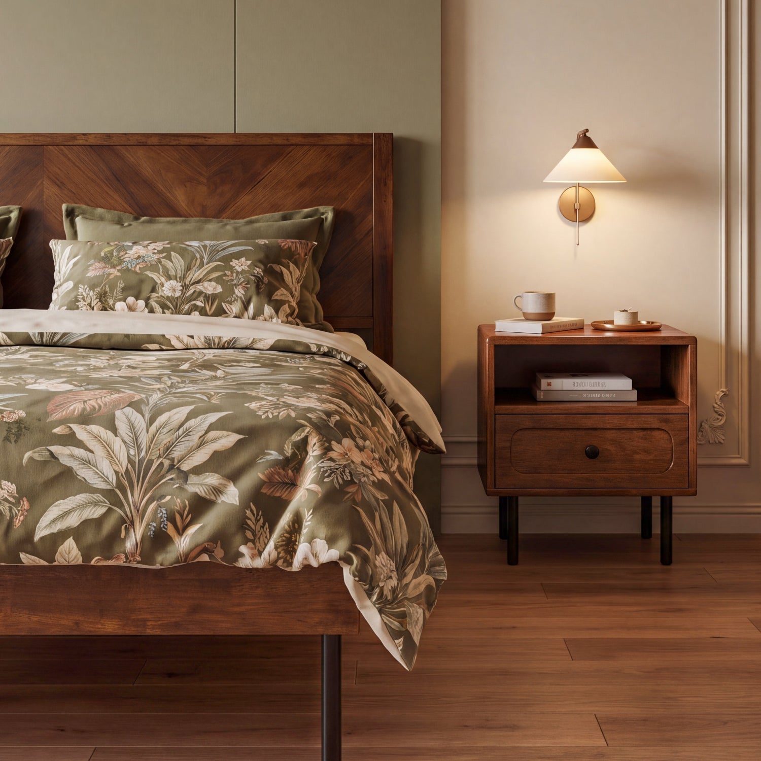 Savana Single Drawer Solid Wood Nightstand
