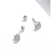 925 Sterling Silver Star And Butterfly Stud Earrings - Delicate And Fine Jewelry