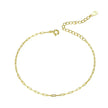 925 Sterling Silver Gold Cable Chain Bracelet