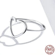 925 Sterling Silver Minimal Heart Band Ring