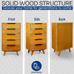 Harmony Solid Wood Dresser with 5 Drawers