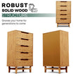 Elara Solid Wood Dresser with 5 Drawers