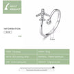 925 Sterling Silver CZ Flying Plane Open Ring