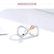925 Sterling Silver Clear 5A Crystal Collection Family Heart X-Shape Charm Beads for Charm Bracelet & Necklace Pendant