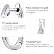 Genuine Sterling Silver Hoop Earrings - Elegant Rose Gold Color - Women's Fashion jewelry SCE808