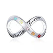 925 Sterling Silver Clear 5A Crystal Collection Family Heart X-Shape Charm Beads for Charm Bracelet & Necklace Pendant