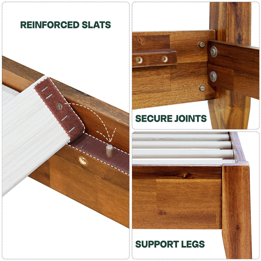 Emery Solid Wood Bed Frame
