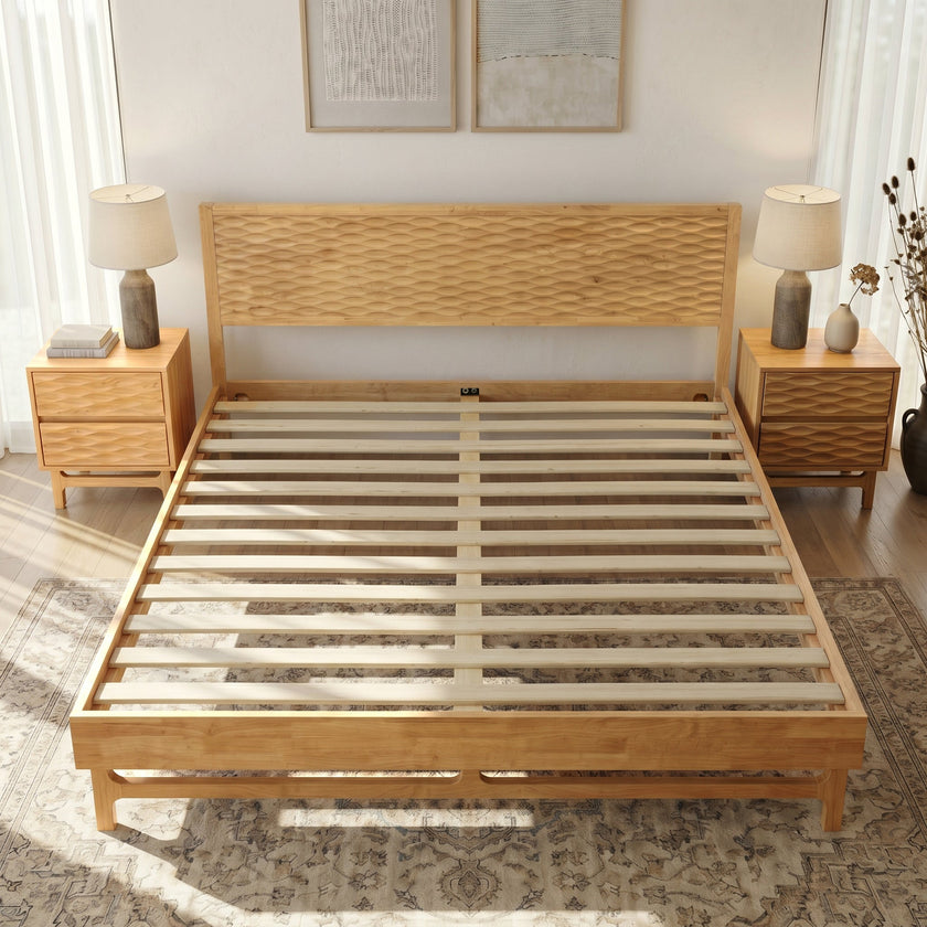 Elara Solid Wood Bed Frame