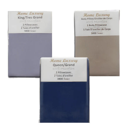 HOME AESTHETICS HA-1315K Pillowcase Assorted Solid Colour King 2PK