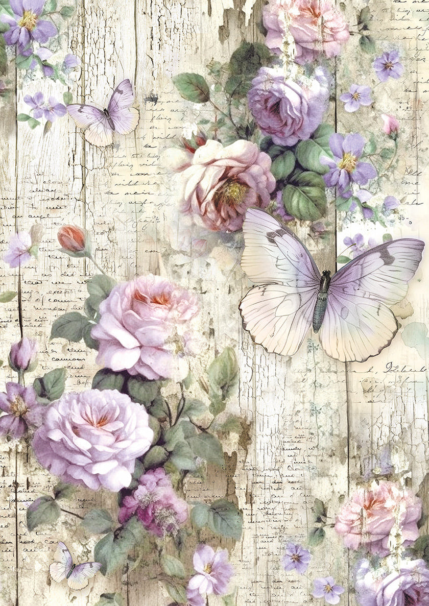 Tissue Paper A4 6/Pkg Whimsical Butterflies