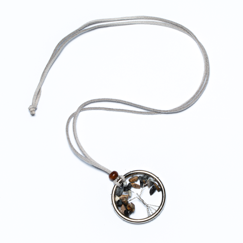 Tree Of Life Necklace With Natural Stone