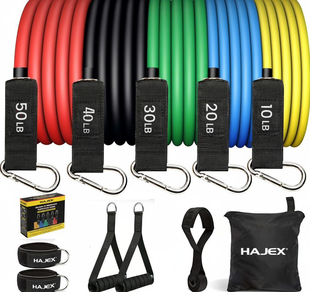 11Pcs Resistance Exercise Bands Set