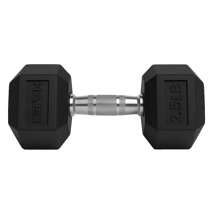 HAJEX Rubber Hex Dumbbells in Canada (2.5 to 150 LB) - Performance Series