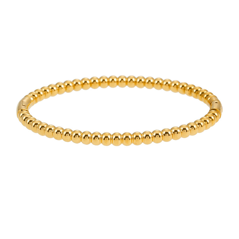Style HANXI : Bracelet classique à perles rondes en or