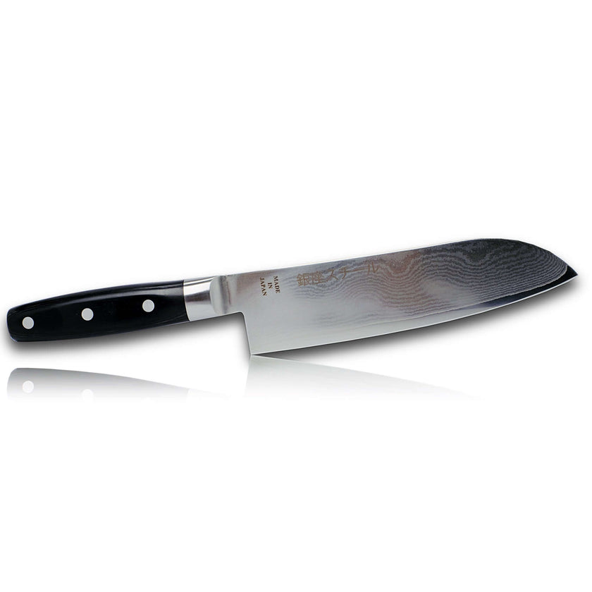 Couteau Santoku HAYAMI 180 - VG10 - Acier damassé à 33 couches - 180 mm