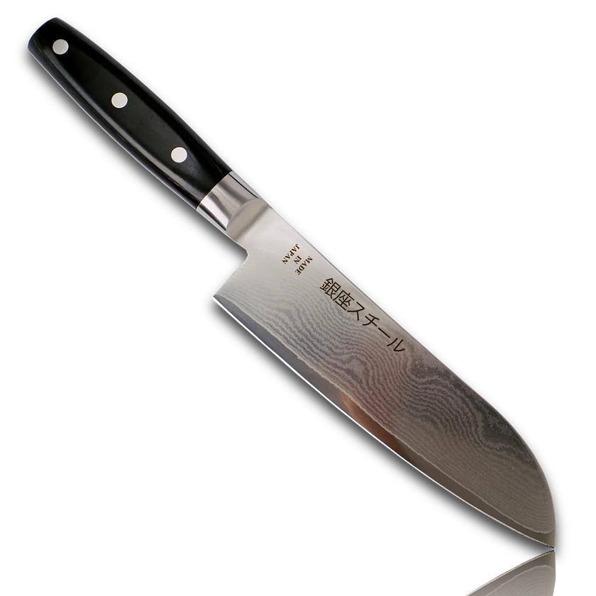 Couteau Santoku HAYAMI 180 - VG10 - Acier damassé à 33 couches - 180 mm