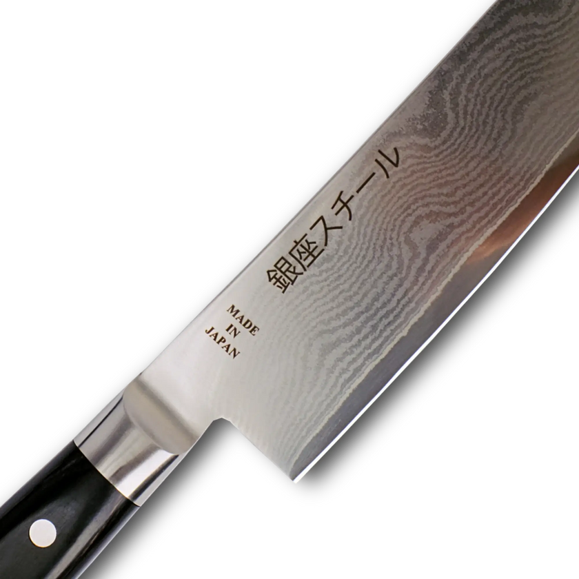Couteau Santoku HAYAMI 180 - VG10 - Acier damassé à 33 couches - 180 mm