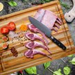 Couteau Santoku HAYAMI 180 - VG10 - Acier damassé à 33 couches - 180 mm