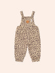 Leopard Print Denim Overalls | Huxbaby