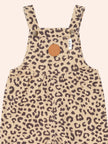 Leopard Print Denim Overalls | Huxbaby