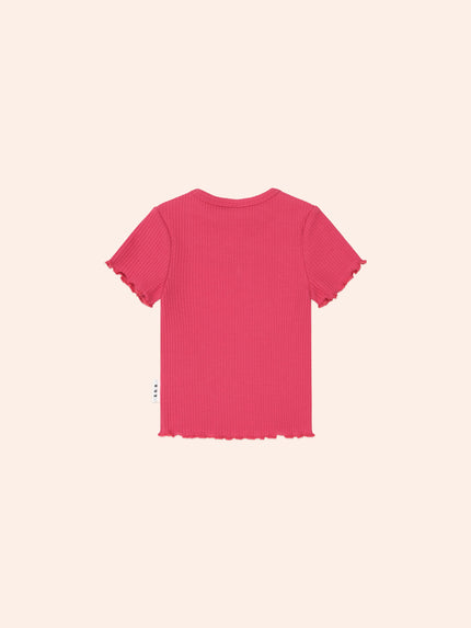 Cherry Rib Tee | Cherry | Huxbaby