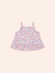 Vintage Floral Peplum Top| Dusty Pink Multi | Huxbaby