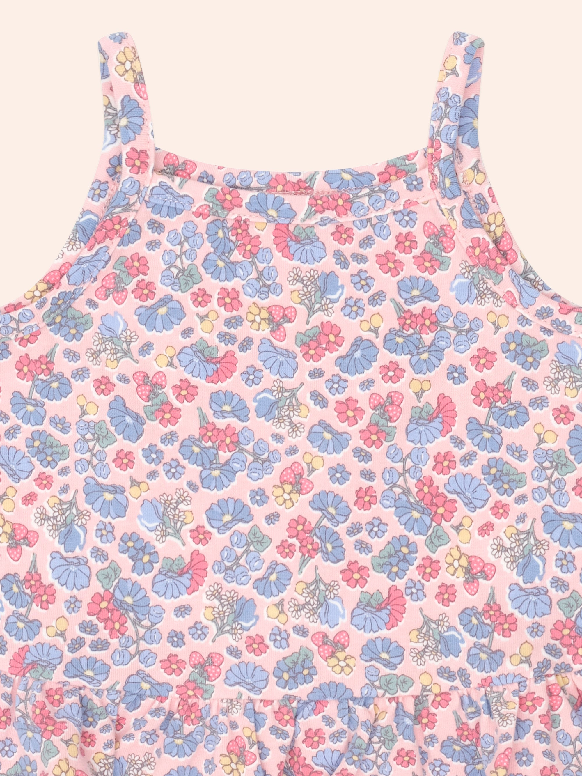 Vintage Floral Peplum Top| Dusty Pink Multi | Huxbaby