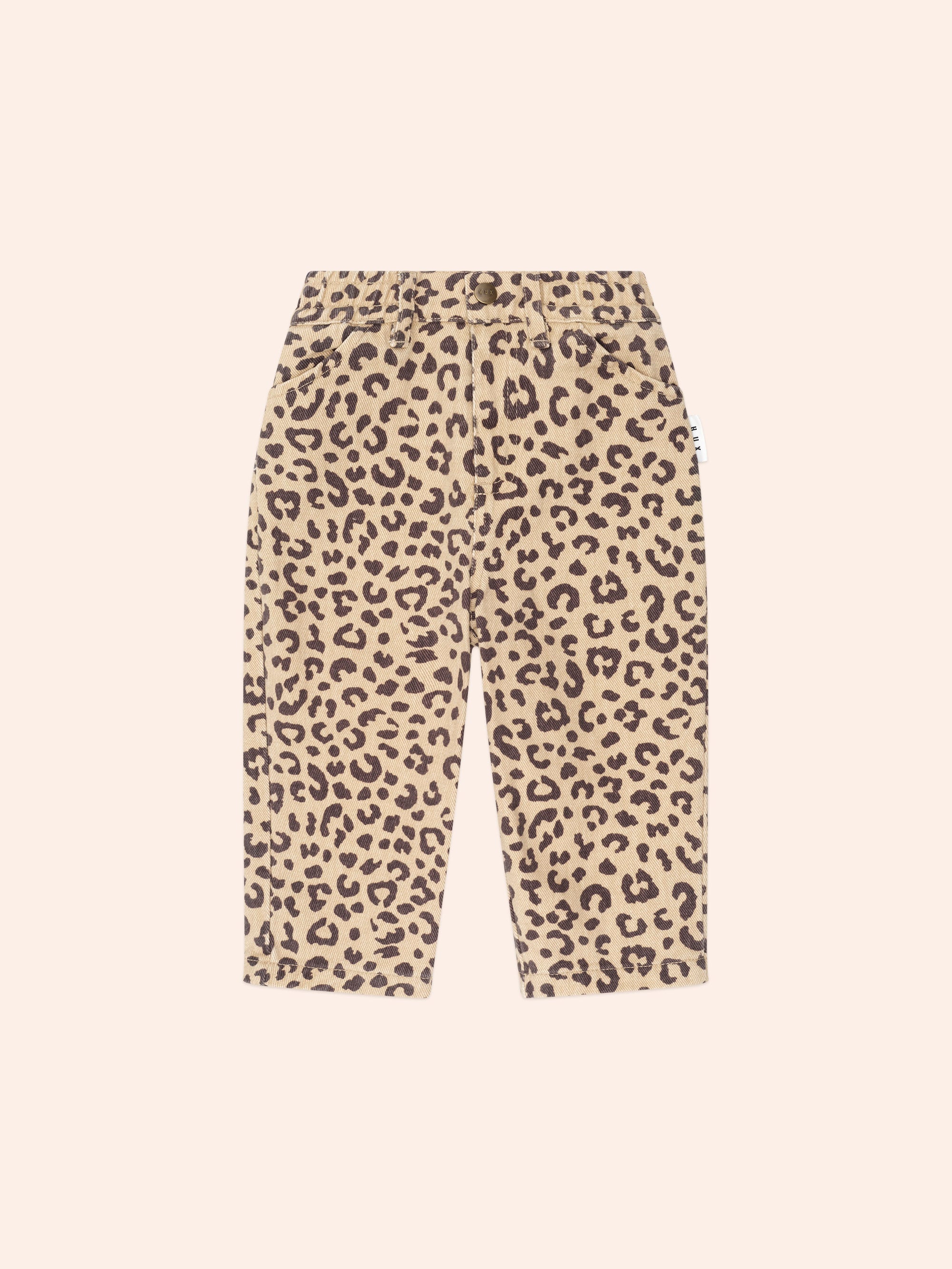 Leopard Print Denim Jeans | Animal | Huxbaby