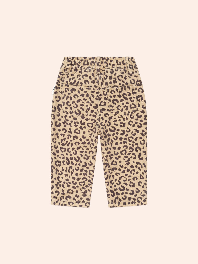 Leopard Print Denim Jeans | Animal | Huxbaby