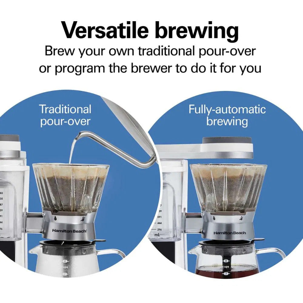HAMILTON BEACH 46700 Convenient Craft Automatic or Manual Pour Over Coffee Brewer