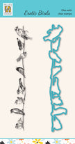 Nellie's Choice Die & Stamp Set - Exotic Birds Series - Various Birds On Wire