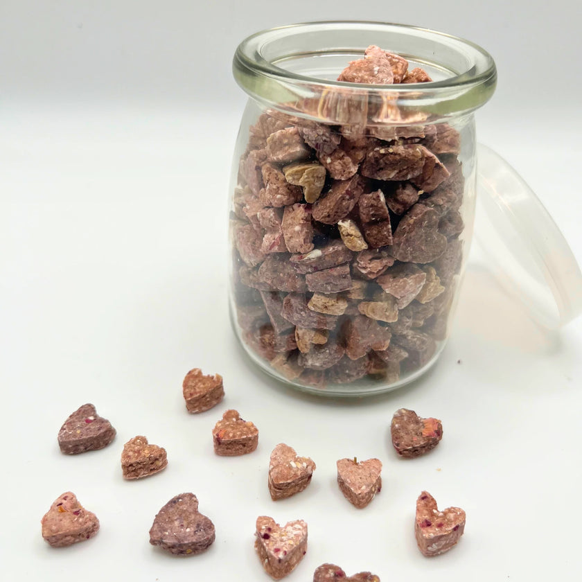 Jar of Tri-Colour Hearts