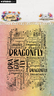 HE Clear Stamp Grunge Word Cloud Dragonfly Dreams 62x93x3mm 1 Pieces