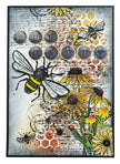 HE Clear Stamp Floral Bits Sweet Bee Memories 16 PC