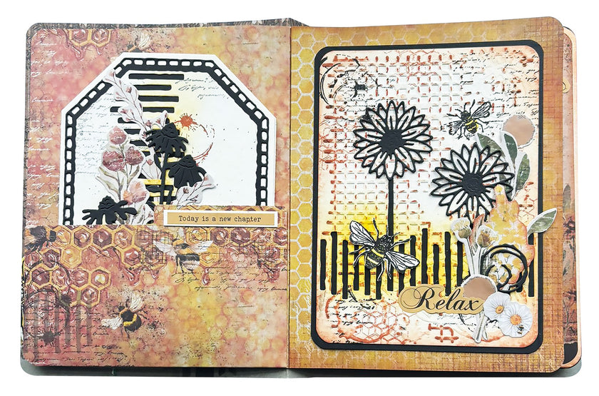 HE Clear Stamp Floral Bits Sweet Bee Memories 16 PC