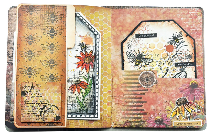 HE Clear Stamp Floral Bits Sweet Bee Memories 16 PC