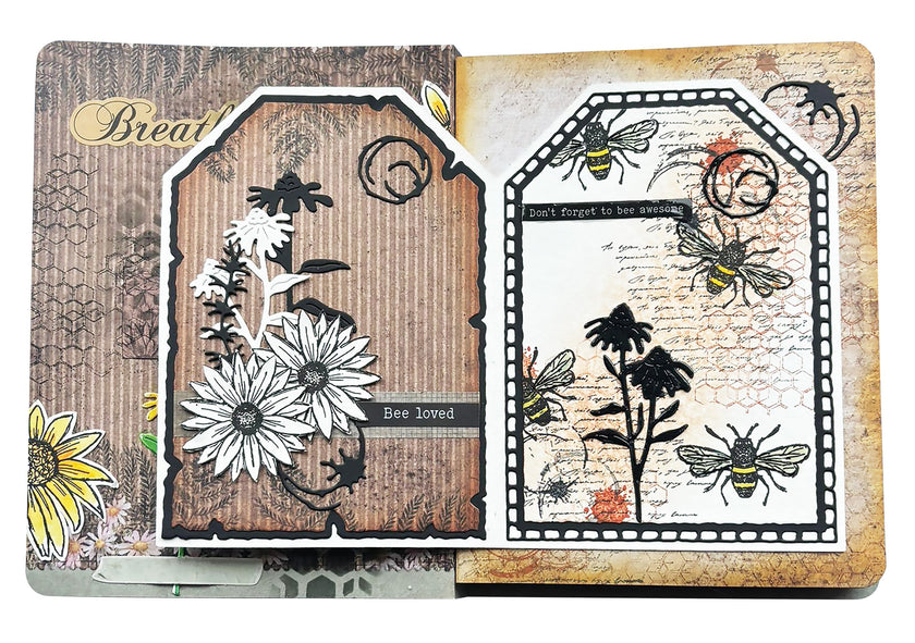 HE Clear Stamp Floral Bits Sweet Bee Memories 16 PC