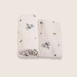 Organic Cotton Muslin Swaddle Blanket - Blueberry