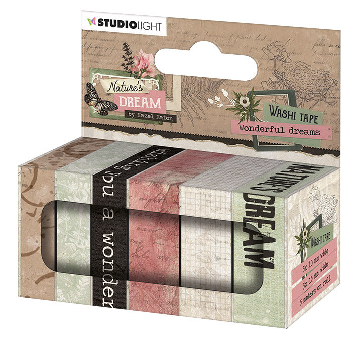 HEN Washi Tape Wonderful Dreams Natures Dream 77,5x37x37mm 6 PC nr.16