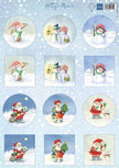 Marianne Design A4 Cutting Sheet - Hetty's Minis - Snowmen & Santa