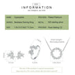 Dazzling Starry Night: 925 Silver Necklace & Ring Set With Cubic Zirconia