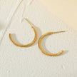 HOLLY: Textured Gold Hoop Earrings
