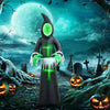 HOMCOM 8ft Inflatable Halloween Decoration Mirror Face Ghost, Blow Up Outdoor LED Yard Display, Waterproof